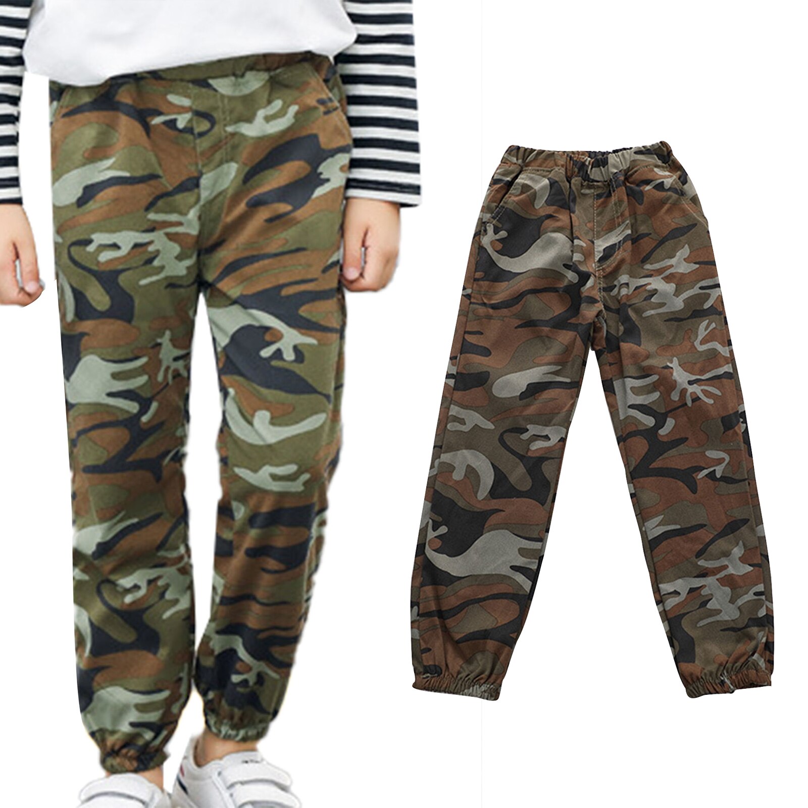 Pantaloni sportivi mimetici per ragazzi oyansi pantaloni Casual cintura elastica pantaloni larghi mimetici fasciati alla caviglia pantaloni in cotone per bambini primavera autunno