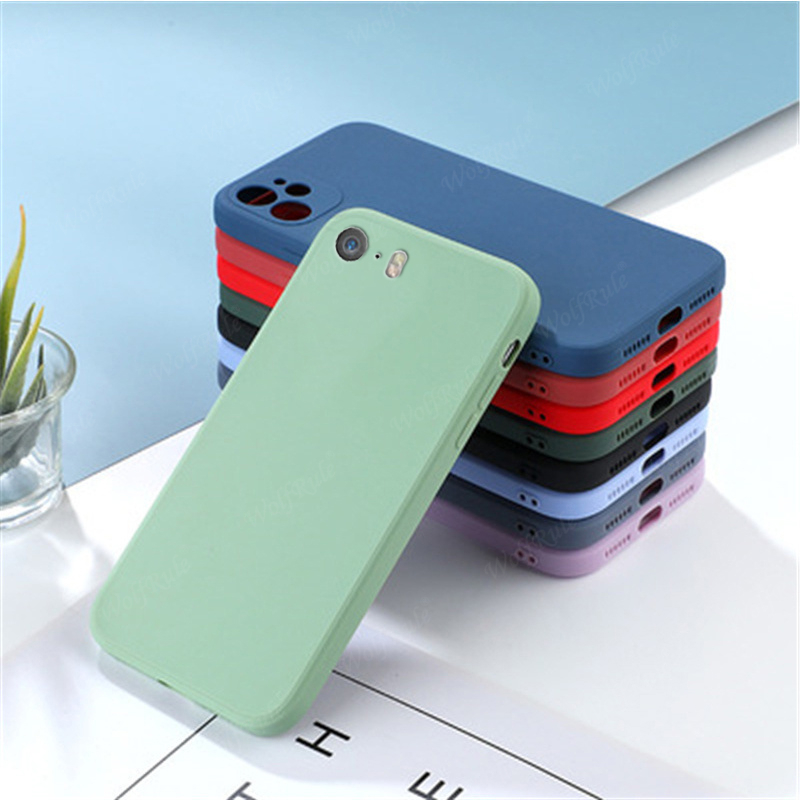 Voor Cover iPhone 5 Case Voor Apple iPhone 5 5S SE Capa Vloeibare Siliconen Telefoon Bumper TPU Soft cover Voor iPhone 5 Fundas