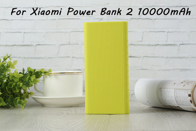 Case Voor Xiao mi mi power bank Case 2 10000mah 10000 mAh rubber cover Pouch Skin Power Bank Protector siliconen Beschermhoes: Green