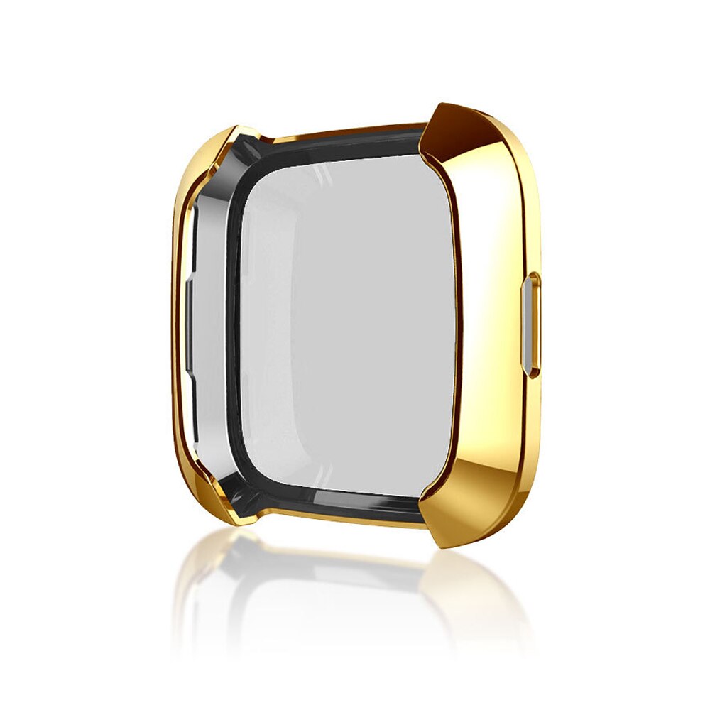 Weiche TPU Silikon Überzug fallen Abdeckung Für Fitbit Versa 2 voll Bildschirm Schutz fallen Auf passen bisschen Versa2 Smartwatch Schutzhülle coque: gold