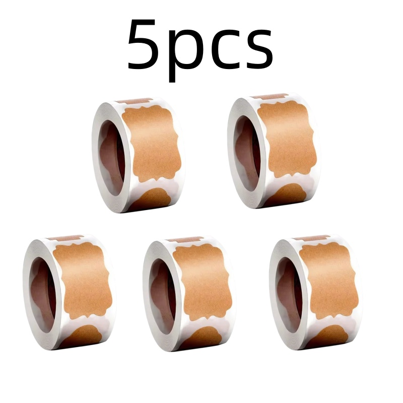 Kraftpapier-Aufkleber, leere Etiketten, handgefertigtes Briefpapier, Geschenkanhänger, Dekoration, Papier, Gewürzglas-Etikett, DIY-Umschlag, Siegelaufkleber: TRANSPARENT