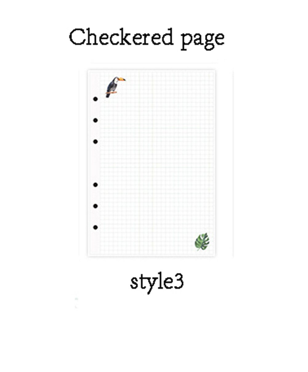 6 Holes A5 A6 Loose Leaf Notebook Refill Spiral Binder Planner Inner Page Inside Paper Dairy Weekly Monthly Plan To Do Notebook: style3 / A6