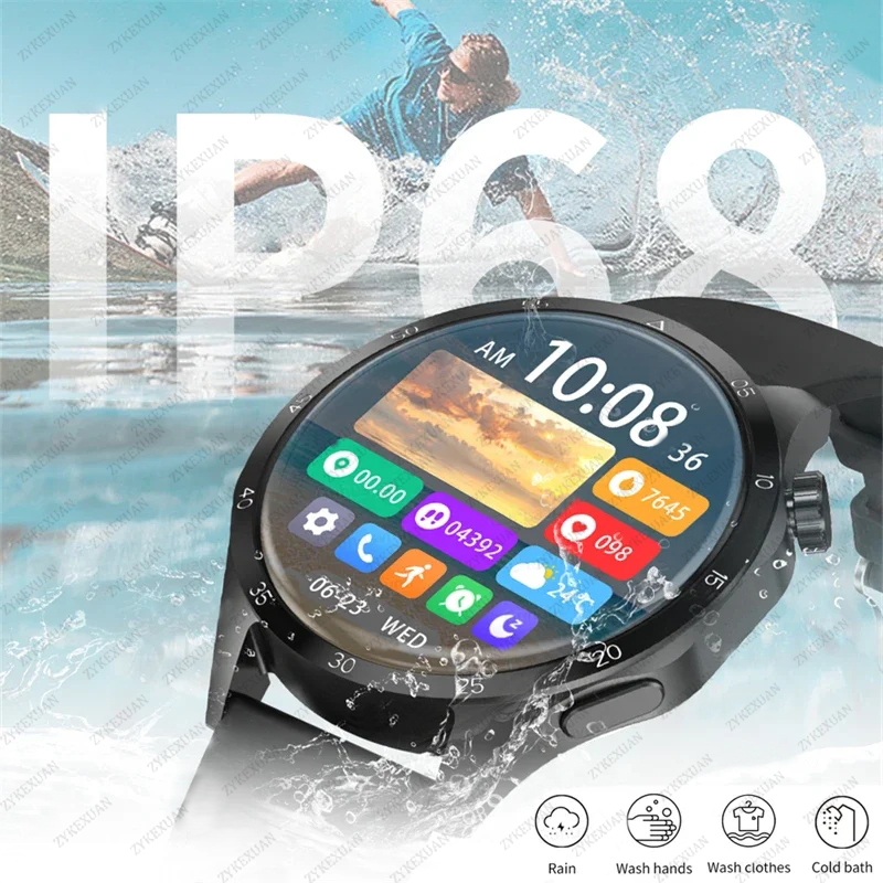 2025 novo para huawei relógio 5 pro relógio inteligente masculino tela amoled nfc gps bússola freqüência cardíaca à prova dwaterproof água bluetooth chamada smartwatch