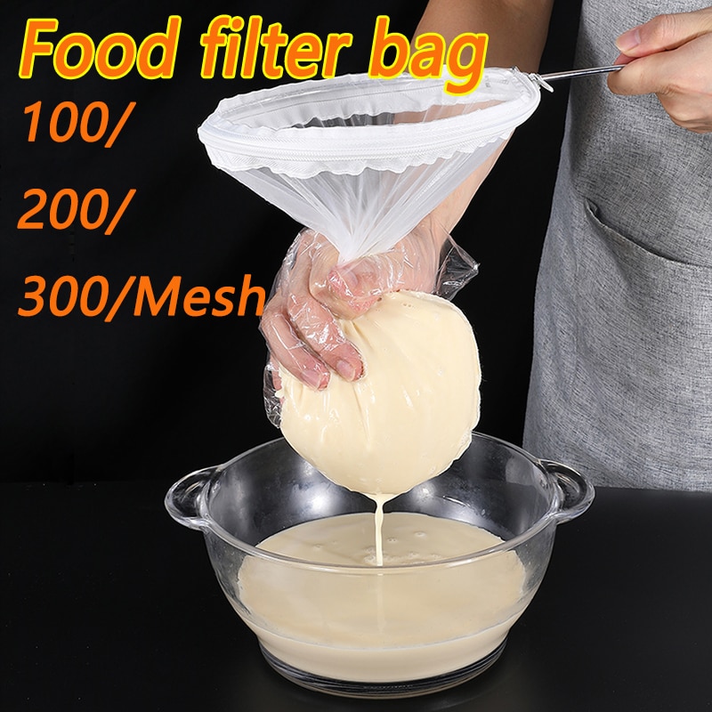 Voedsel Nylon Filterzak Mesh 100/200/300 Scherm Mesh Thee Bier Melk Koffie Oliefilter Mesh Filter Mesh Keuken Stoffilterzak