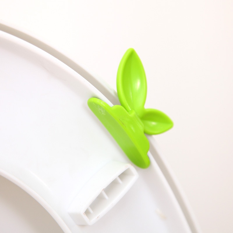 2 pcs/set Toilet Seat Lifter Toilet Lid Handle ABS Anti-dirty Paste Natural Leaves Type Cover Flipper for Bathroom