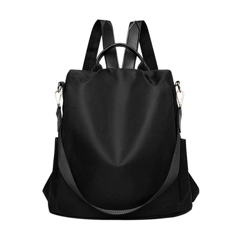 Feminino anti-roubo mochila à prova doxford água oxford feminina mochila moda feminina sacos de viagem marca senhoras mochilas de grande capacidade 2020: Black