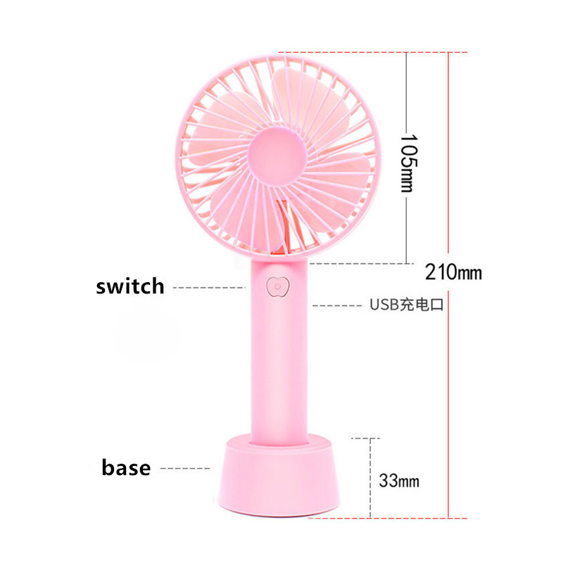 1 Pcs Handheld Persoonlijke Mini Fan Usb Oplaadbare Draagbare Ventilator Koeler Met Strap Verstelbare 3 Speed Voor Kantoor Outdoor Reizen