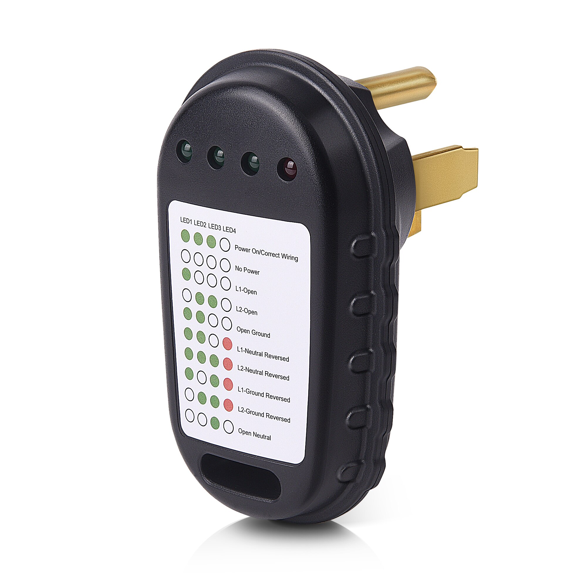 Mictuning 30Amp Rv Circuit Tester Nema TT-30P Rv Power Voetstuk Tester Bakje Analyzer Met Led Licht Indicator Voor Camper: 50A