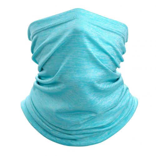 Unisex ensfarvet solbeskyttelse udendørs cykling ansigtsmaske nakke gamacher tørklæde vind- og støvbestandighed mod virus: Himmelblå
