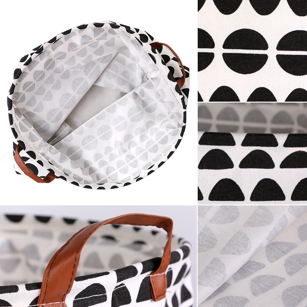Panier de rangement rond large, sac à linge, bac d'organisation, pour vêtements, jouets, rabattable avec une grande capacité, 1 pièce