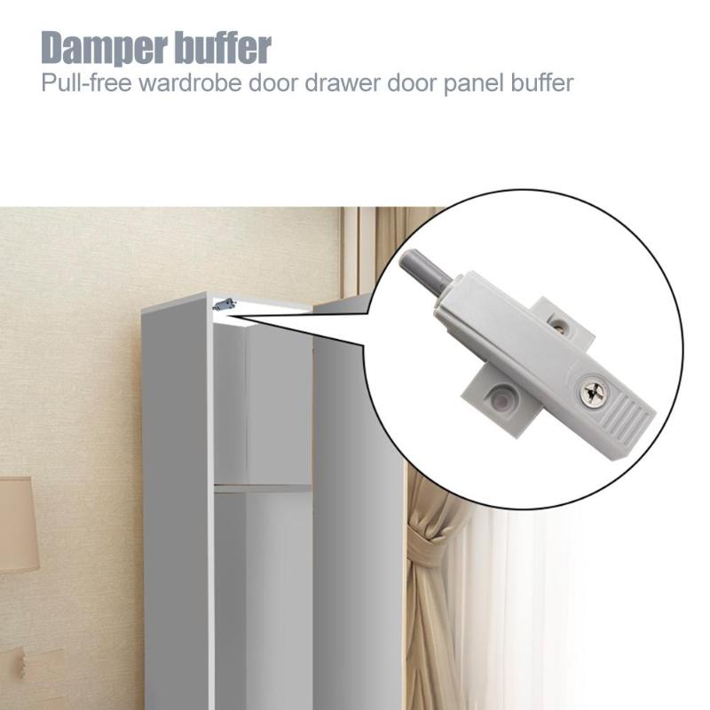 Kitchen Cupboard Door Stop Closer Stoppers Damper Buffer Cabinet Catches ABS Soft Quiet Close Closer Damper With Screws