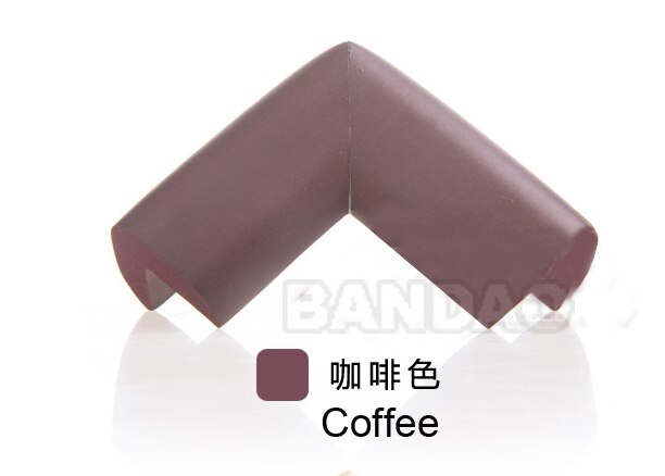 Kinderen Hoek Baby Tafel Hoek Rubber Zuigeling Meubels Tafel Aanrijdingshoek Beschermende Thicken Securite Enfant: brown