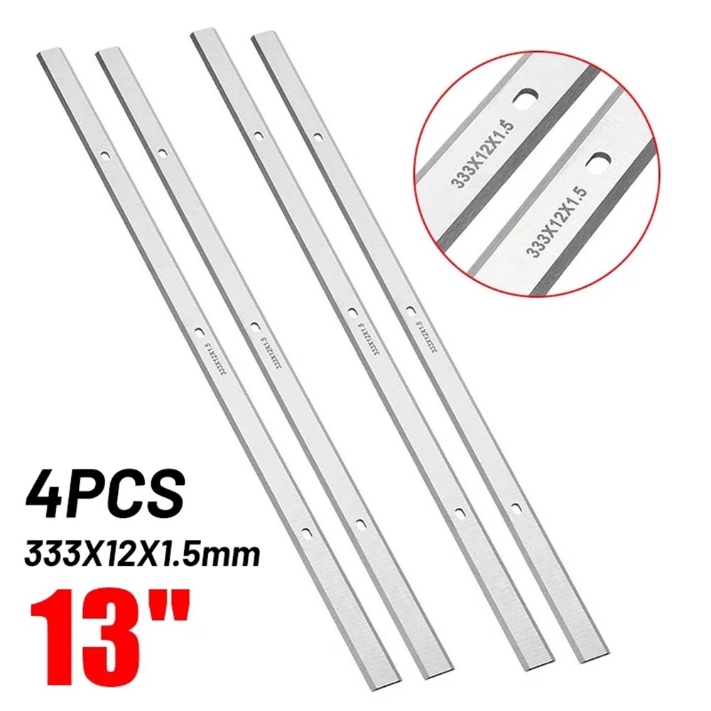 4PC 13&quot;-1/2&#39;&#39; HSS Planer Blades For Metabo DH330 DH316 Double Edge Set Industrial Electric Wood Planer Blades Woodworking