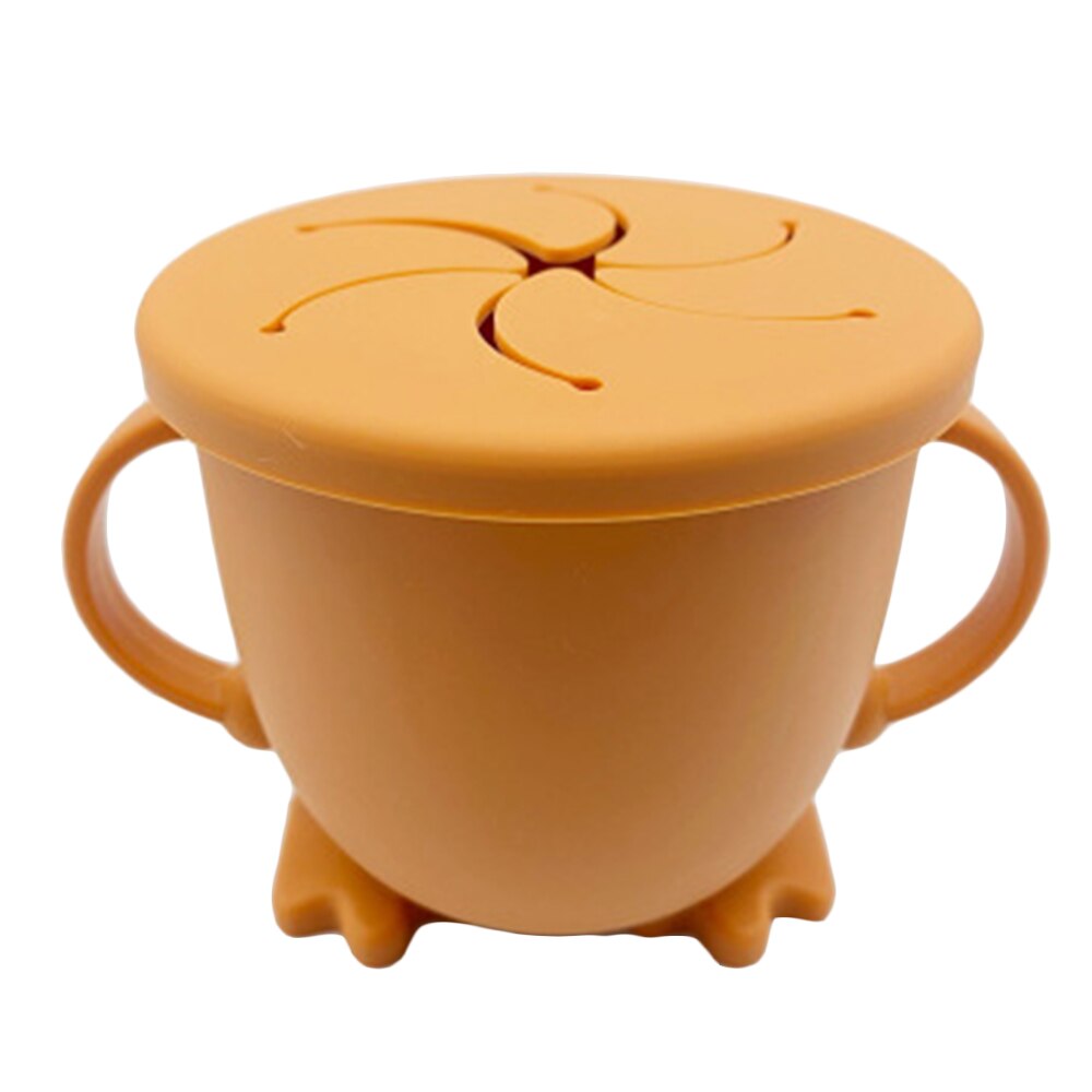 Babyvoedingsbekers, babyleerbekers, babydrinkgerei, siliconen snackbekers voor peuters en kinderen met siliconen babytrainerbeker: Roestig