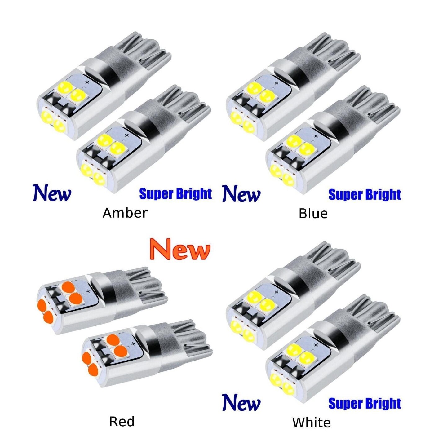 Parking Car Light Steering Side Lamp Bulb 12V / 24V 2pcs 2pc 2* T10 Bright