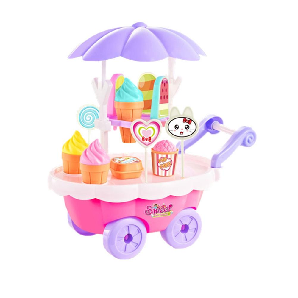 28Pcs Simulatie Mini Candy Winkelwagen Ijs Trolley Speelgoed Speelhuis Meisje