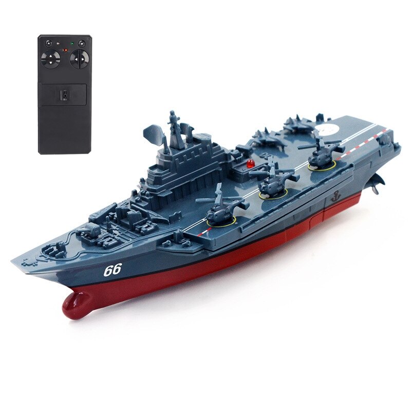 Alle retninger navigere simulation rc krigsskib dual blade strøm fra vand vandtæt elektrisk 2.4g fjernbetjening båd model: Dyb blå