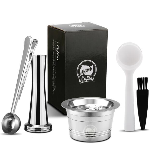 ICafilas ECO EDELSTAHL Nachfüllbare Cafissimo Klassische (B) Kaffee Kapsel Mehrweg Filter Für Caffitaly &Ampere; Tchibo Mahcine: 1Classi1manipulieren1Löffel