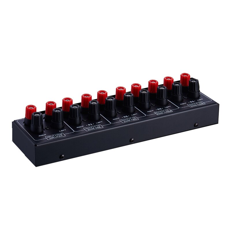 Lusya 1 Input 4 Output Passive Audio Signal Switcher Selector 300W Signal Distribution Panel T0681