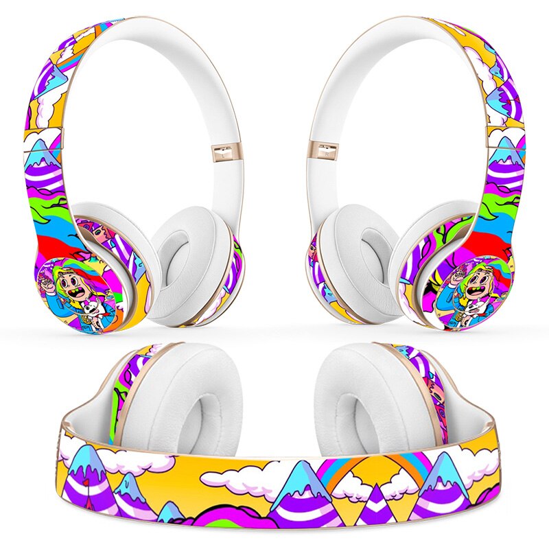 Cartoon Headphone Sticker Universal Vinyl Decal Skin for Beats solo2 solo 3 Wireless Headphone sticker: TN-Solo2-0917