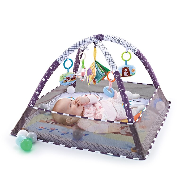 Marco de Fitness para bebés, manta de juego para gatear, rompecabezas, valla multifunción, estera para gatear, juguetes de iluminación, PISCINA DE BOLAS del océano