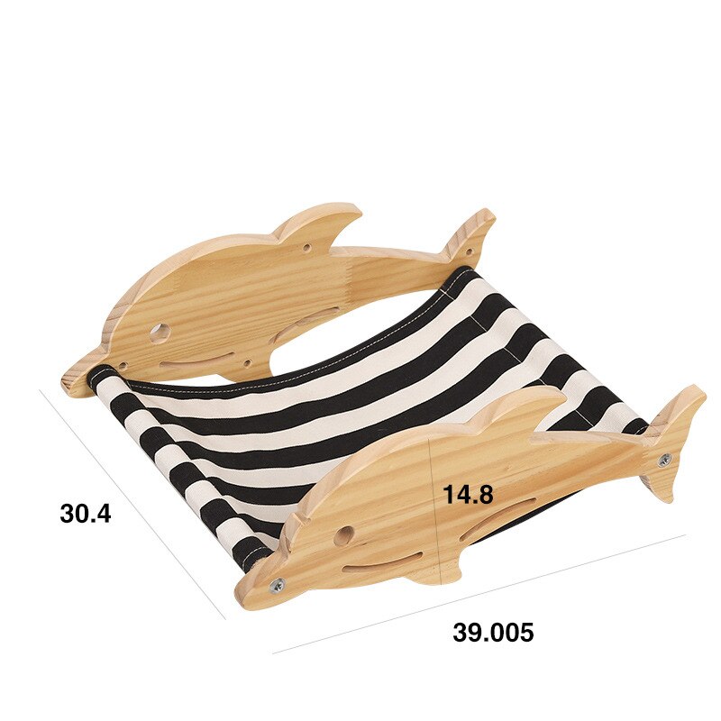 Hamaca montada en la pared para gatos, estante grande de madera para rascar, poste de escalada, muebles colgantes, camas para dormir, casa del árbol: WW1154