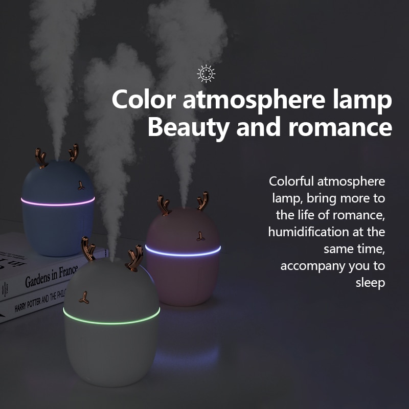 Portable Mini 300ml Humidifier cup USB Ultrasonic Car Aroma Diffuser Mist Maker Air Humidifier Purifier Ultrasonic LED Lamp