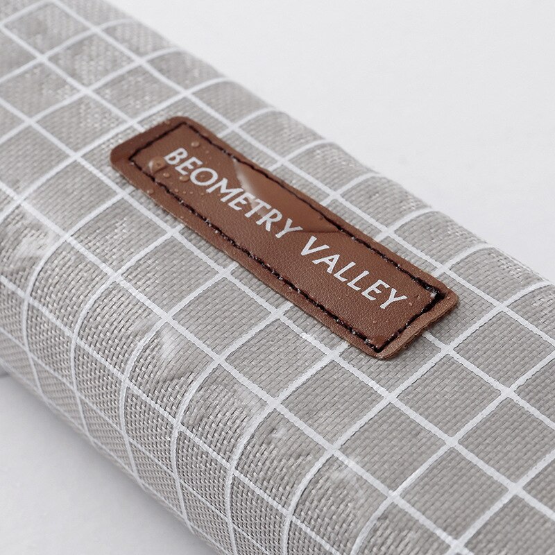 Mohamm estojo portátil de lona em forma de xadrez, caneta de alta capacidade, estudantes, escola e escritório, artigos de papelaria