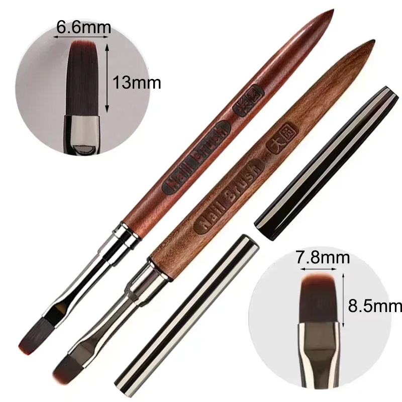 Pincel para pintar Gel de madera, arte de uñas para extensión de punta de Gel, accesorio de constructor acrílico, pinceles para decoración de uñas, cepillo para uñas de Gel UV para manicura: Verde