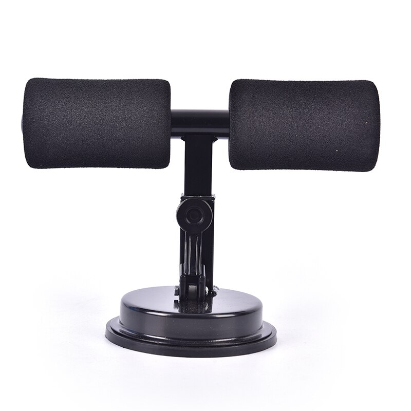 1 Black Adjustable Sit-up Bar Floor Assistant Abdominal Exercise Stand Ankle Support Trainer Workout Equipment for Home Fitness