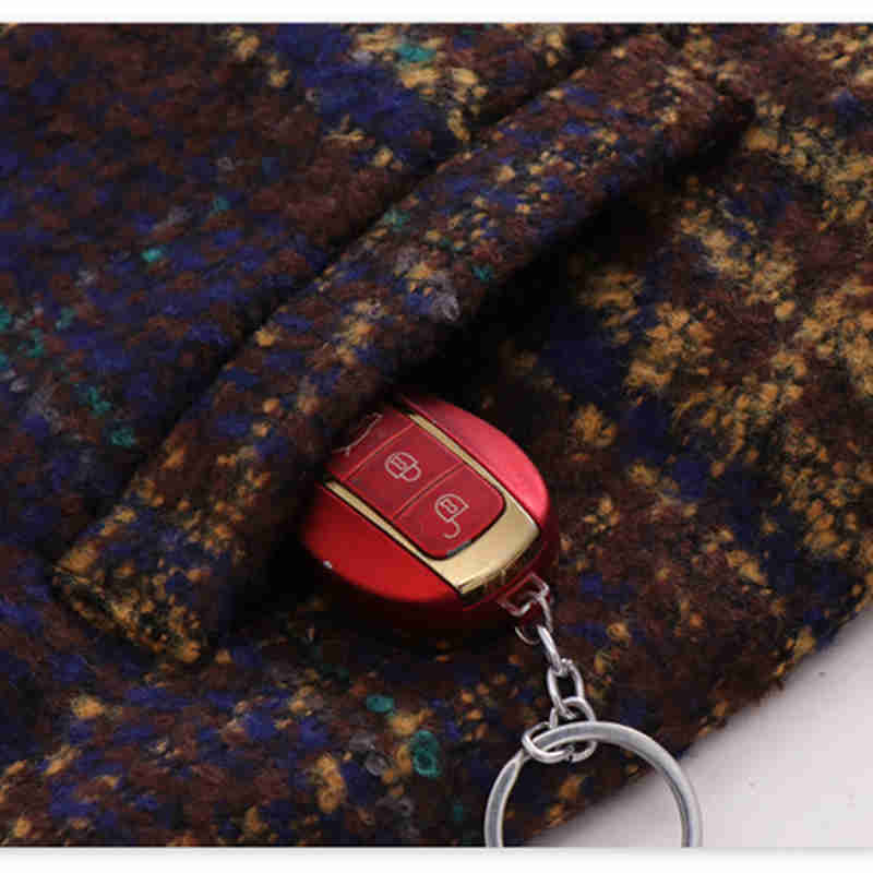 Boy winter quilted trench coat Boy anti-style woolen coat Boy lapel warm jacket Boy's long woolen windbreaker