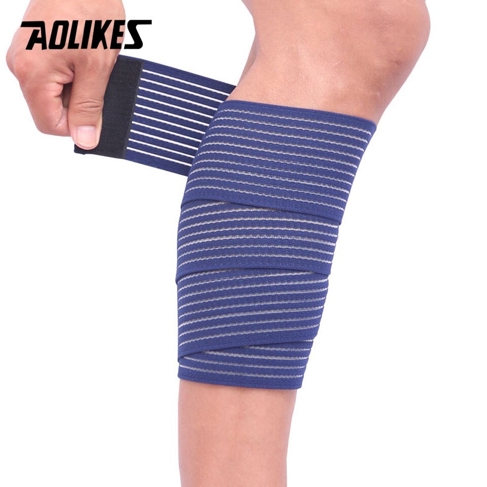 Aolikes 1 stk 90*7.5cm elastisk bandage sport knæstøtterem skinneben