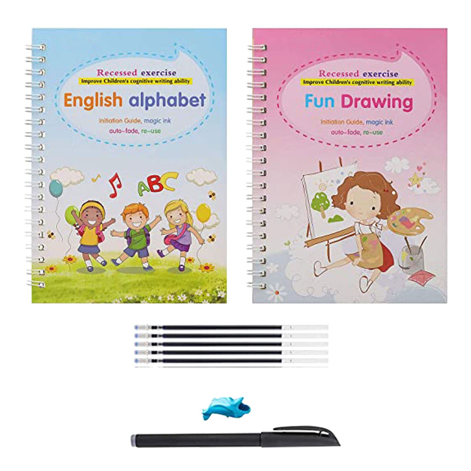 Magic Calligraphy That Can Be Reused Handwriting Copybook Set For Kid Calligraphic Letter Writing Art Supplies #G30: E