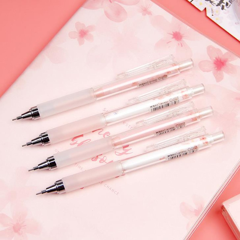 Precioso lapicero de flores de cerezo de Sakura japonés de 0,5mm para niños, papelería de estudiante, 1 Uds.