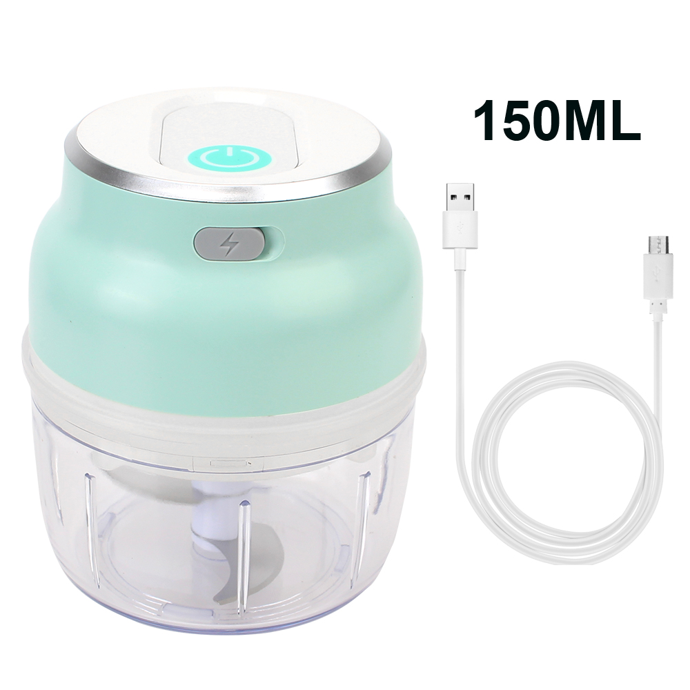 Garlic Artifact Mini Crushed Garlic Masher Machine Electric Garlic Food Vegetable Chopper Squeezer Kitchen Gadget Meat Grinder: 150 ml