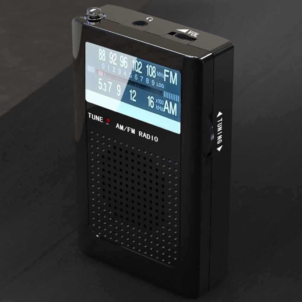 Pocket Radios Built-in Antenna Battery Operated AM FM Radio with Loud Speaker Dual-channel Stereo for Elderly