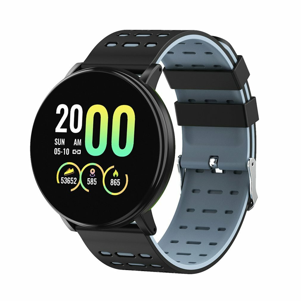 Smart Watch Heart Rate Monitor Wrist Watch Blood Pressure Monitor Long Standby Smart Watch: gray