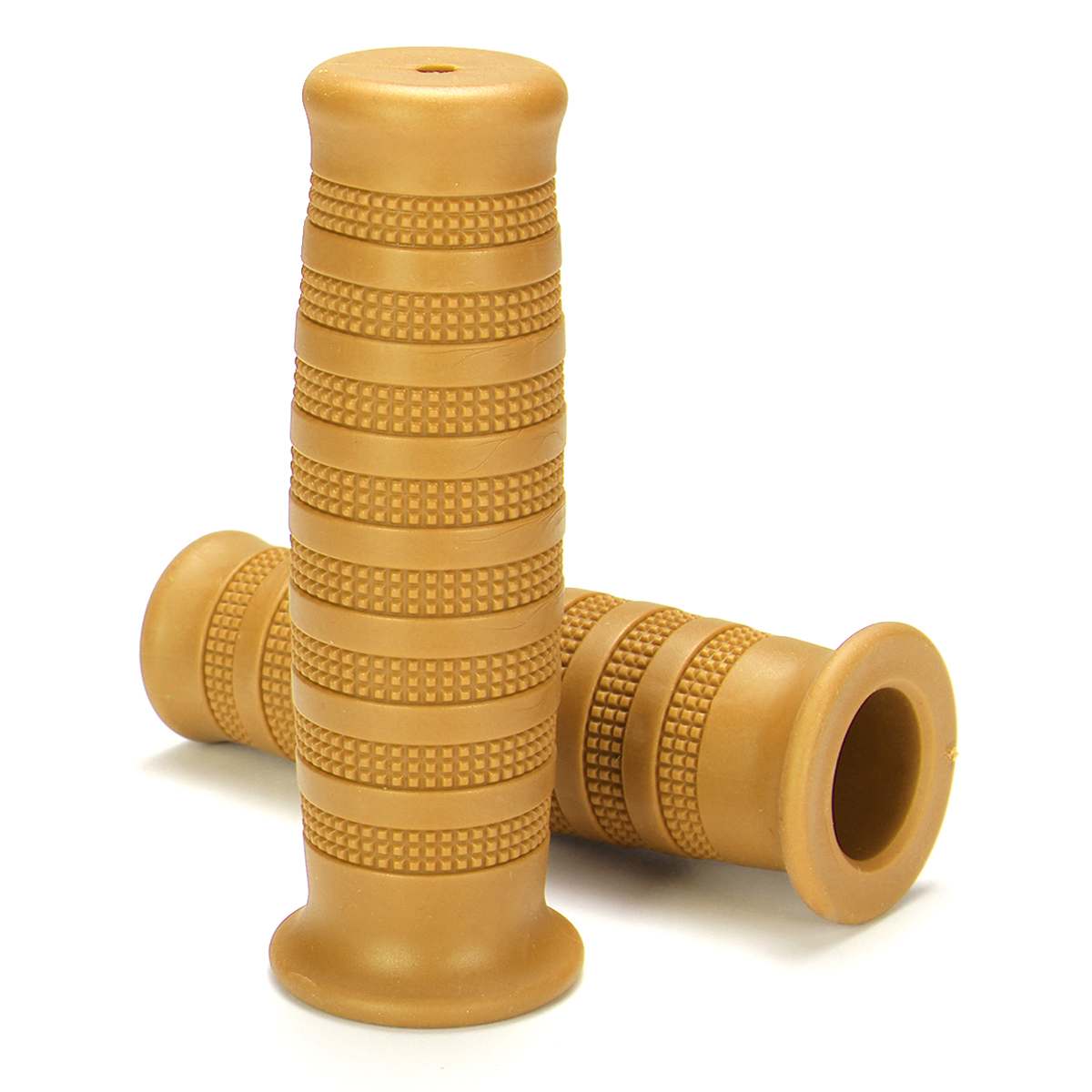 1 paar Universele 7/8 "22mm Motorcycle Bike Rubber Stuur Hand Grip Cafe Racer Bobber Clubman Custom Moto Hand grips Bar: Geel