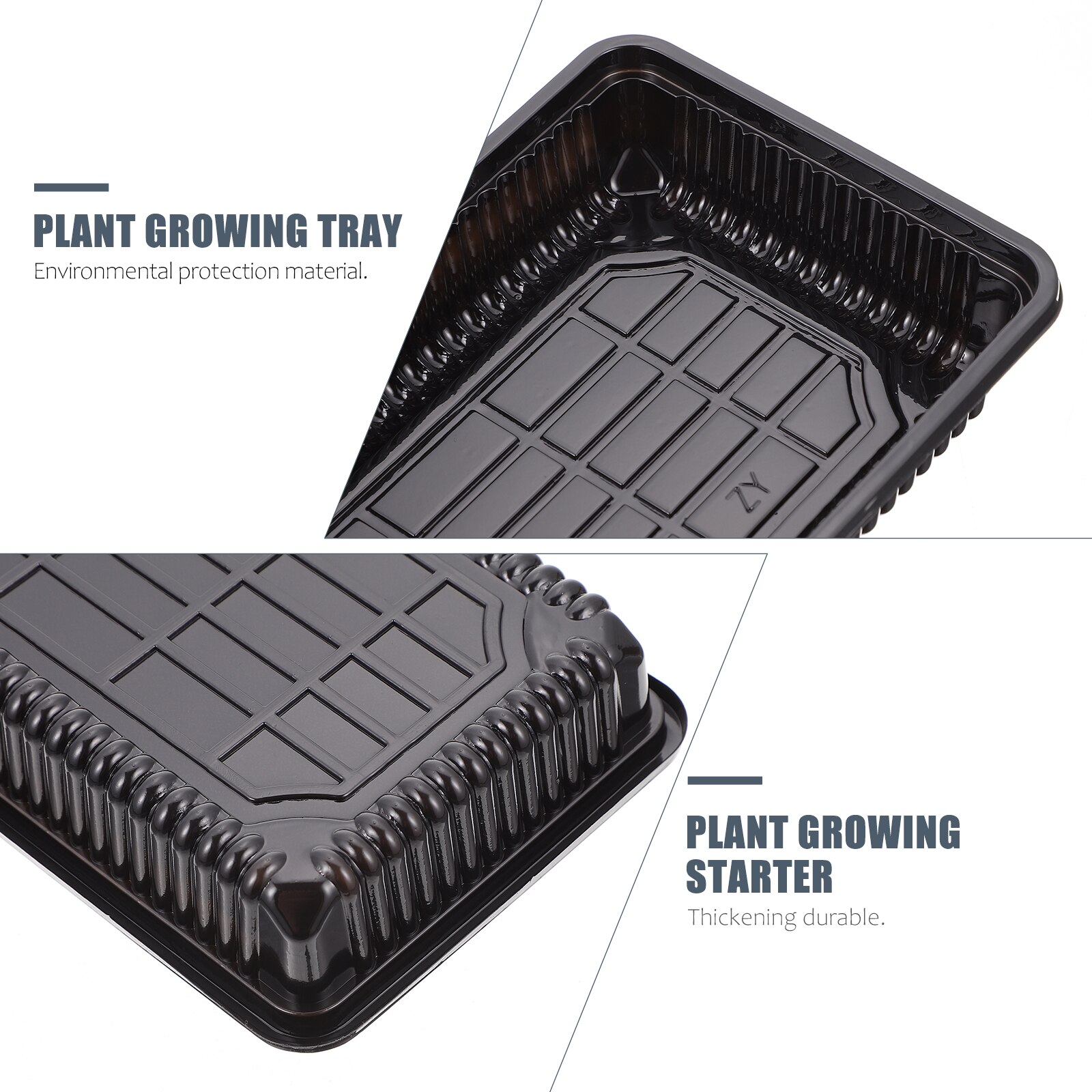 10Pcs Premium Nursery Tray Plant Flower Growth Tray Useful Gardening Tray