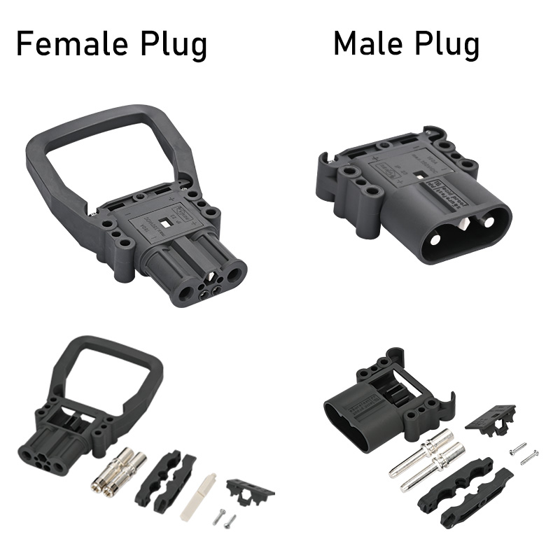 Large Current Connector Forklift Connector Battery Power Quick Plug 80/160/320Amp DC12V 24V 48V 72V Electric Vehicles Charging