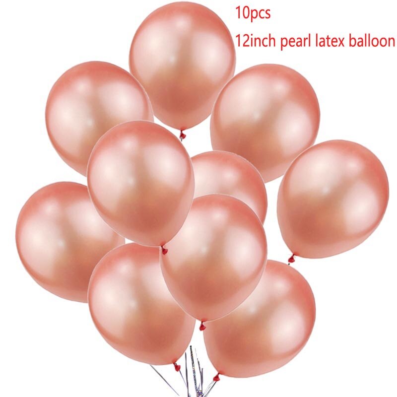 Søde 1st fødselsdag rose guld tal balloner 2 3 4 5 6 7 8 9 års fødselsdagsfest dekorationer børn konfetti ballon børns xn: 10 stk 12 tommer latex