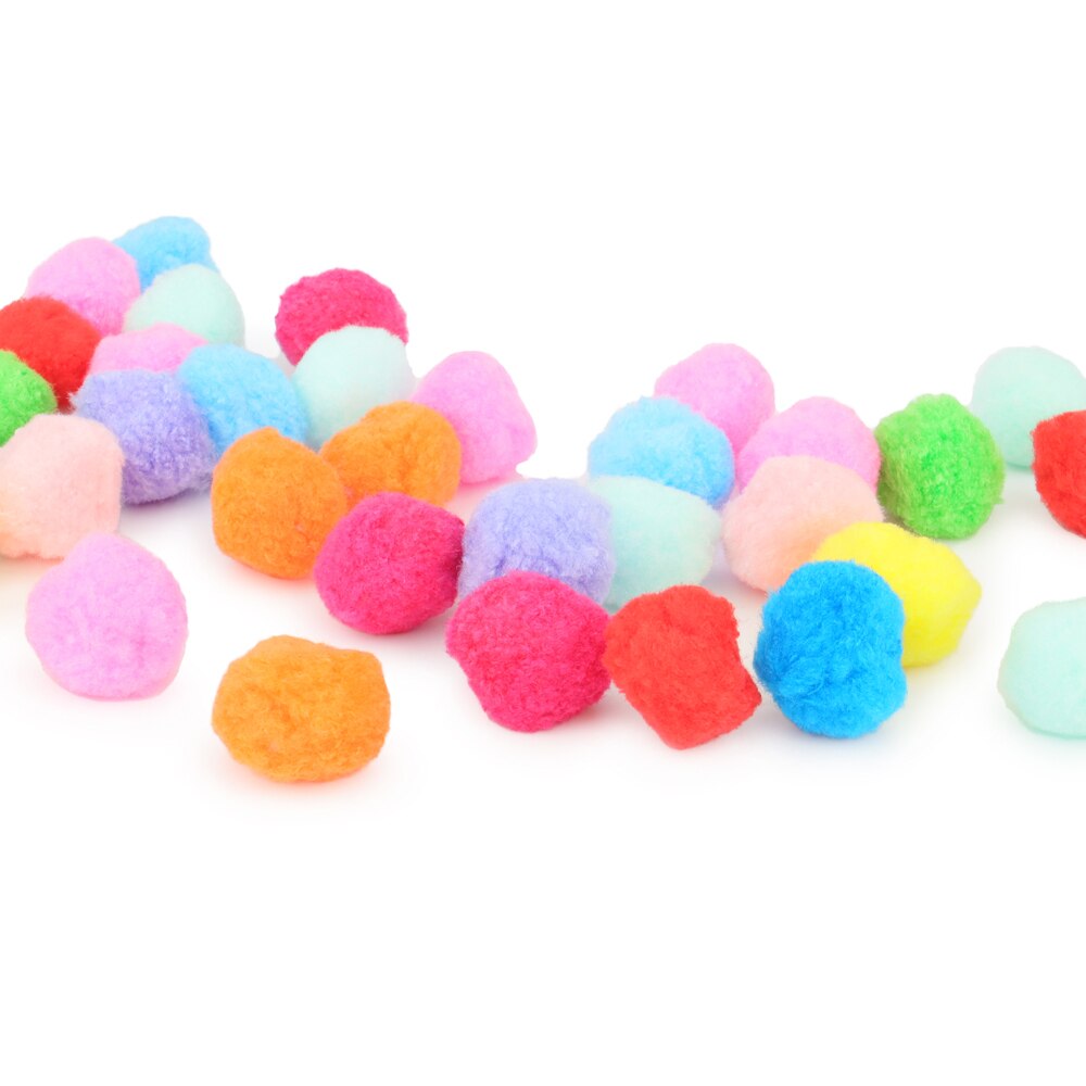 Soft Ball Cat Toys Mix Color Fuzzy Pet Ball Toy Cat Teaser Interactive Balls Toys For Kitten