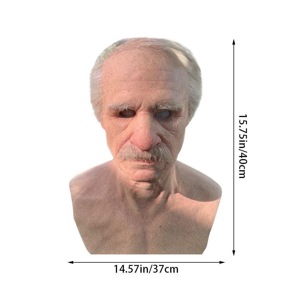 Halloween Adult Toys The Elder Cosplay Cover Funny Prop Supersoft Old Man Realistic Mask Interesting Toys