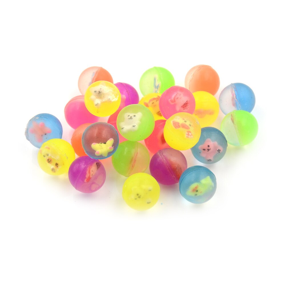 , 10 Uds., 27mm, Bola de goma elástica de para niños, pelota hinchable de pinball
