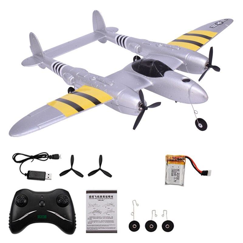 Beginner 2.4G 2CH Electric RC Glider Plane 120 Meters Remote Control Airplanes Toy AOSST: 1 Batteries Plane