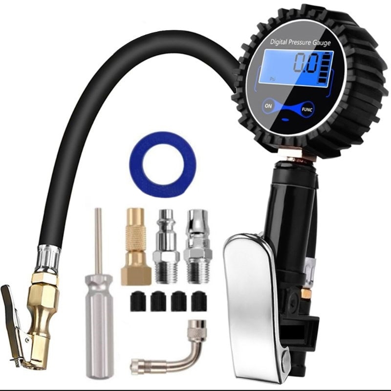 Digital dækpumpe manometer luftkompressor pumpe hurtigkoblingskobling til bil lastbil motorcykel: Default Title
