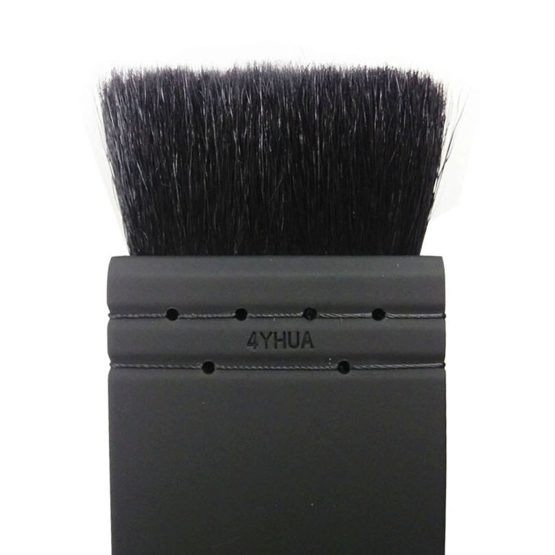 SAIANTTH-brocha Kabuki estilo italiano, pelo de cabra, mango aplanado negro, brochas de maquillaje largas y cortas, herramienta de colorete, cosmética facial