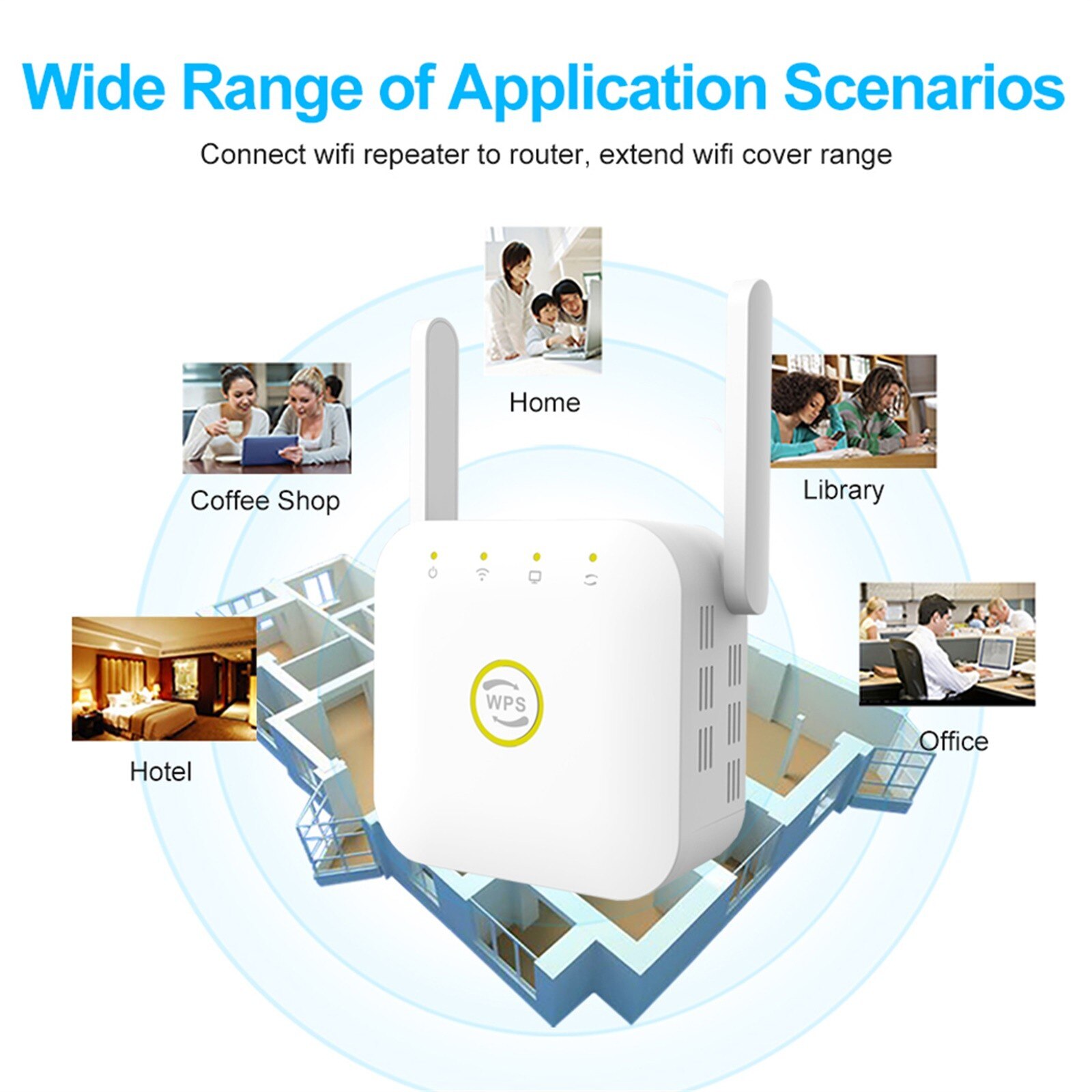 2.4GHz~2.4835GHz WiFi Repeater Wireless Extender 300M WiFi Range Extender,WiFi Signal Booster & Wireless Repeater/Amplifier