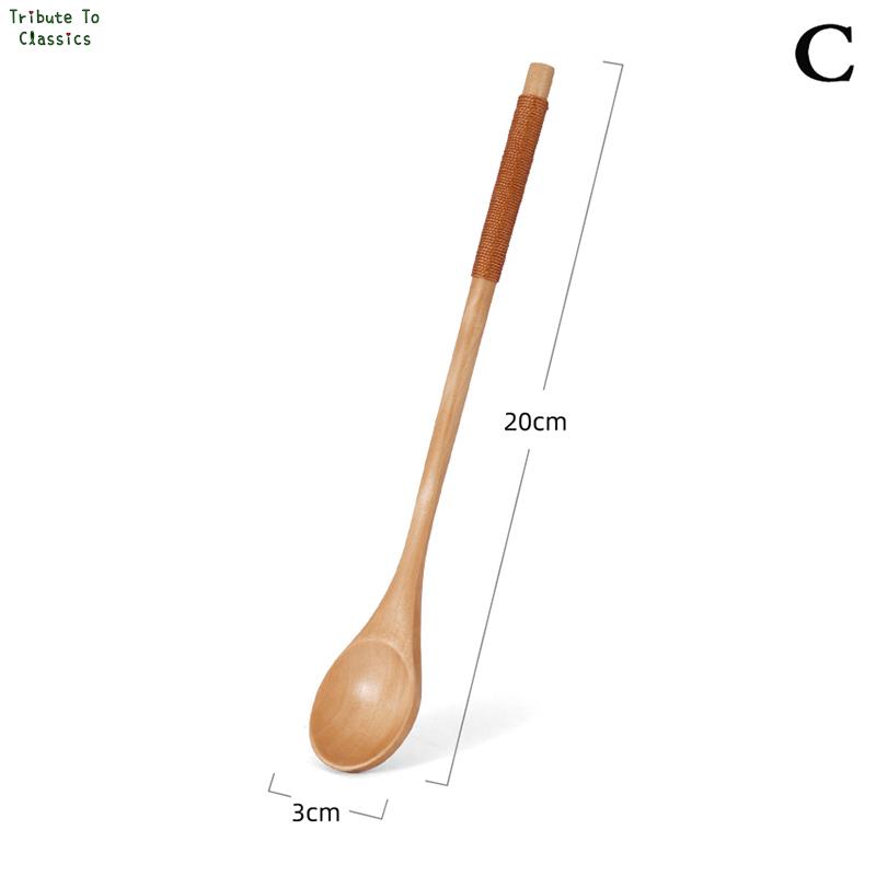 Kleine 1Pc Holz Tee Löffel Lange Kaffee Löffel Teelöffel Holz Honig Nachtisch Löffel Kaffee Trinken Rührer Teelöffel Geschirr: verrotten