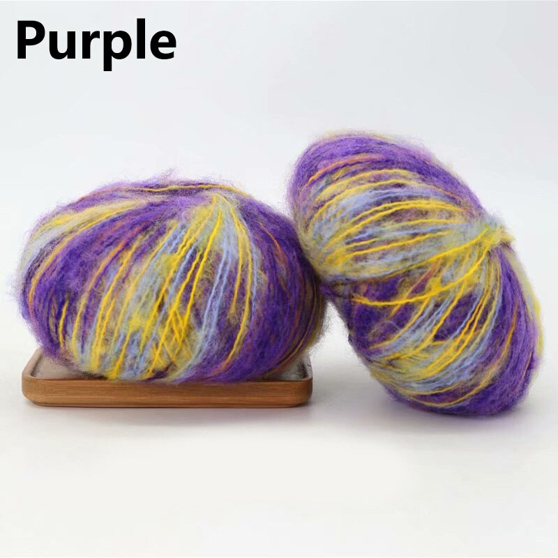 25g 14 couleurs fil de laine coloré pour tricoter Segment teint 1 brin à la main fils au Crochet pour tricoté chapeau écharpe pull: 6
